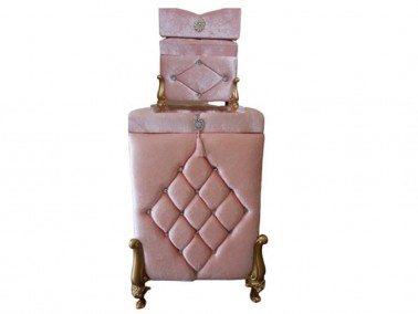 Dowry World - Dowery Quilted Pearls Amalia 3 Pcs Dirty Basket Set Powder Dowry World - Dowery Quilted Pearls Amalia 3 Pcs Dirty Basket Set Powder