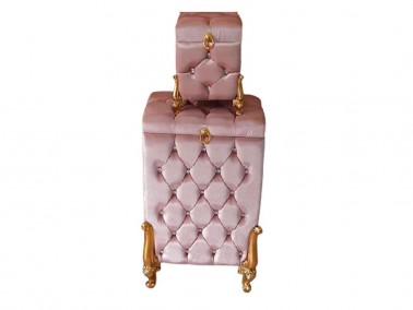 Dowry World - Dowery Quilted Pearls Aura 2 Liter Dirty Basket Set Powder Dowry World - Dowery Quilted Pearls Aura 2 Liter Dirty Basket Set Powder