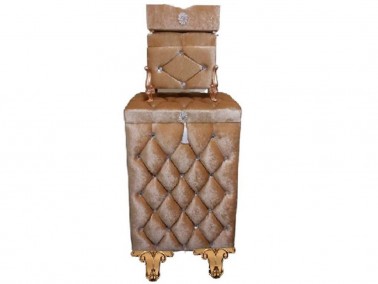 Dowry World - Dowery Quilted Pearly Aysıla 3 Pieces Dirty Basket Set Cappucino Dowry World - Dowery Quilted Pearly Aysıla 3 Pieces Dirty Basket Set Cappucino