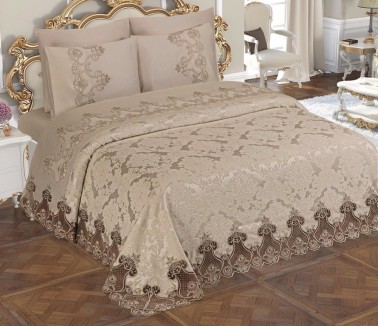 Çeyiz Diyarı - Dowry Pique Set Dubai Cappucino