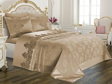 Çeyiz Diyarı - Dowry World Pique Set Dubai Plain Beige