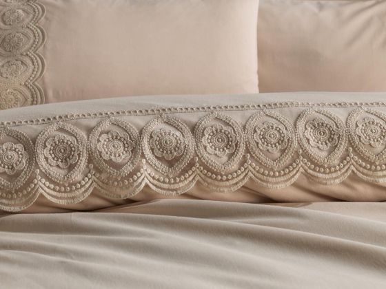 Ceylin Duvet Cover French Lace Cappucino