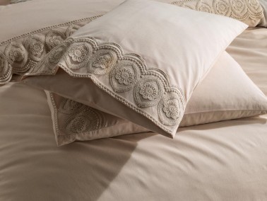 Ceylin Duvet Cover French Lace Cappucino - Thumbnail