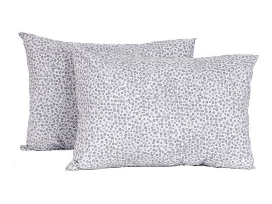 Floral 2 pcs Pillowcase Gray