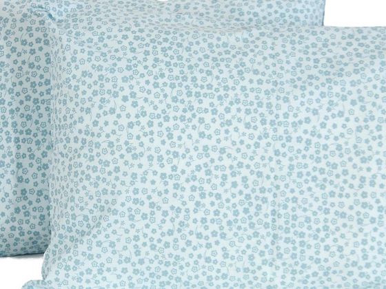 Floral 2 pcs Pillowcase Blue