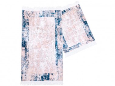 Çeyiz Diyarı - Clariss Rectangle Bath Mat Set 2 Pcs Cream Çeyiz Diyarı - Clariss Rectangle Bath Mat Set 2 Pcs Cream