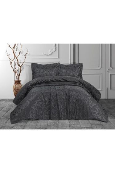 Cloud Bedspread Set 3pcs, Coverlet 240x260, Pillowcase 50x70, Double Size, Antrachite