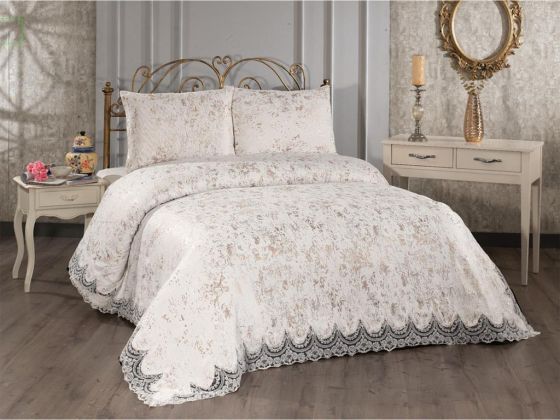 Cloud Double Size Bedspread Set, Coverlet 250x205 cm Cappucino