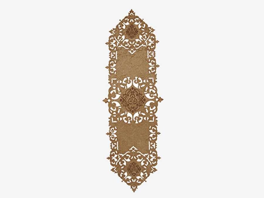 Dowry World - Cloveart Velvet Runner Light Brown Dowry World - Cloveart Velvet Runner Light Brown