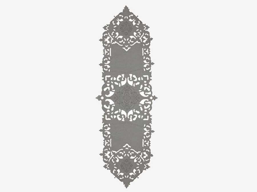 Dowry World - Cloveart Velvet Runner Gray Dowry World - Cloveart Velvet Runner Gray
