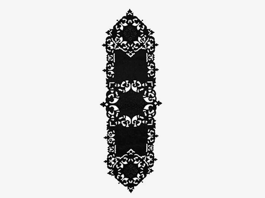 Dowry World - Cloveart Velvet Runner Black Dowry World - Cloveart Velvet Runner Black