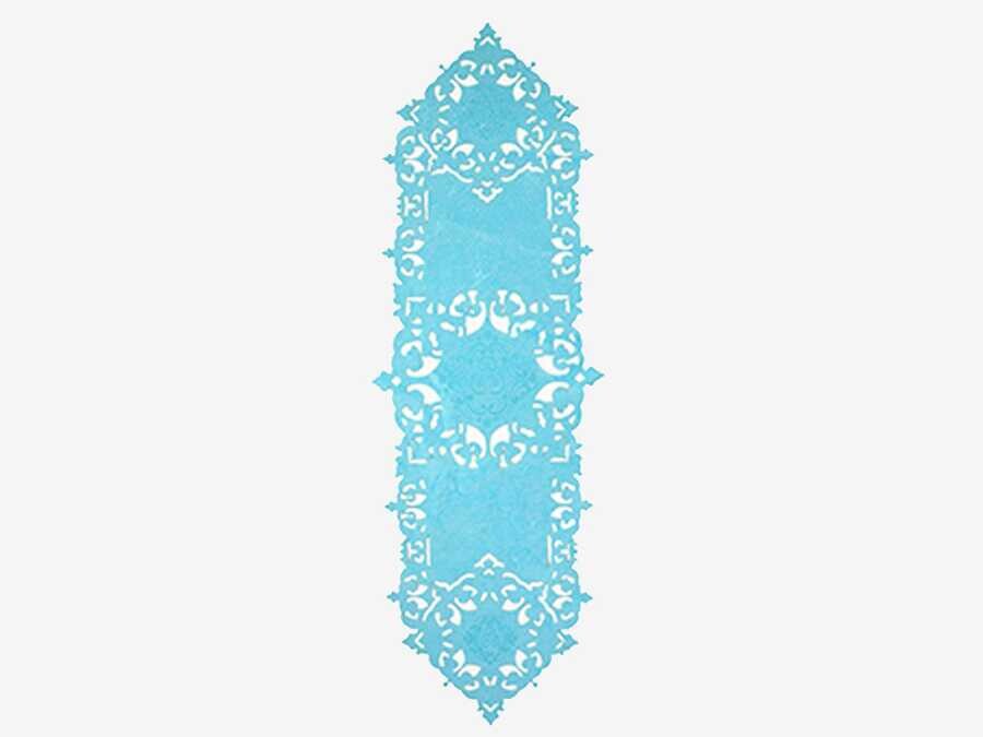 Dowry World - Cloveart Velvet Runner Turquoise Dowry World - Cloveart Velvet Runner Turquoise