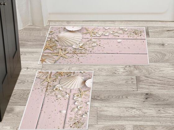 Coast 2 Pcs Bath Mat Set Pink