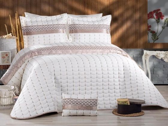 Colors Micro Double Bedspread - Cream Cappucino