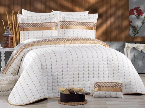 Colors Micro Double Bedspread - Cream Gold