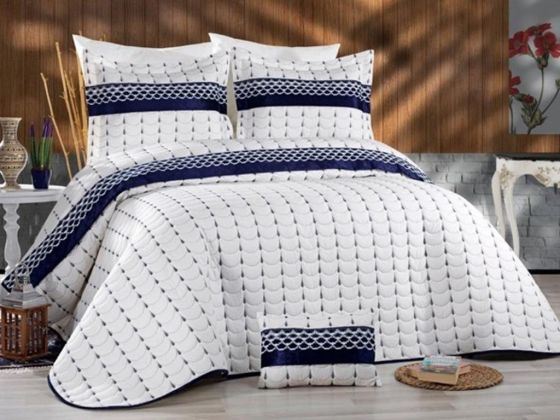 Colors Micro Double Bedspread - Navy Blue
