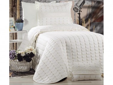 Colors Micro Single Bedspread Cream-Cream - Thumbnail