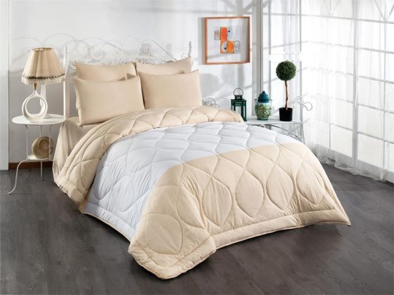 Comfort Sleeping Set and Bedspread Double Beige