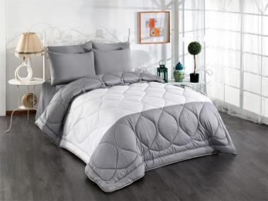 Çeyiz Diyarı - Comfort Sleeping Set And Bedspread Double Gray