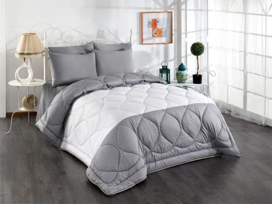 Comfort Sleeping Set And Bedspread Double Gray