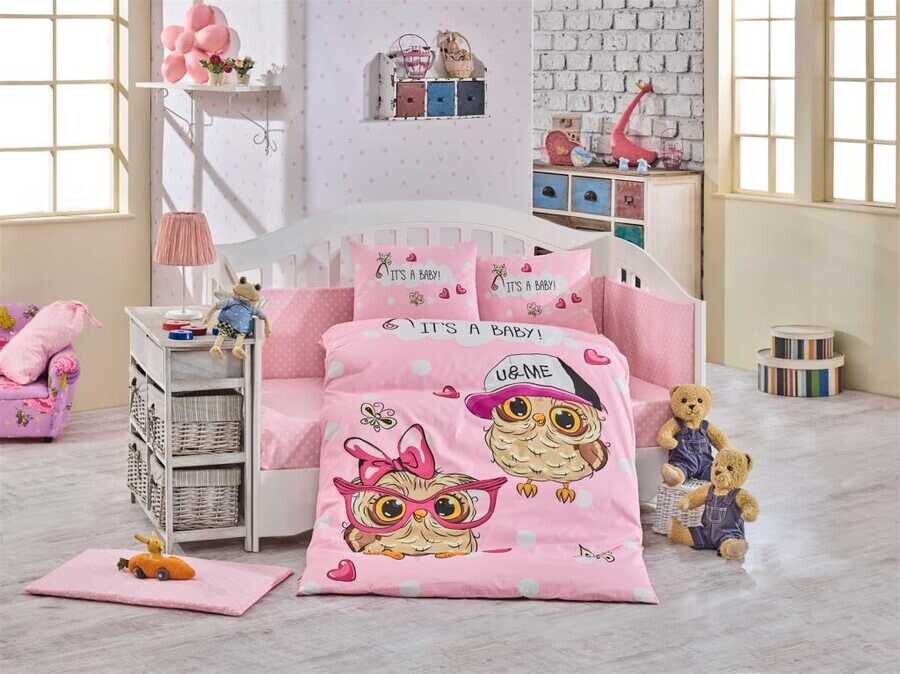 Hobby - Cool Baby Baby Duvet Cover Set Pink Hobby - Cool Baby Baby Duvet Cover Set Pink