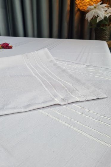 Corvver Table Cloth Rectangle 155x220, %100 Polyester Gray