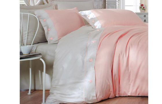 Cotton Box Fashion Satin Duvet Cover Set Pink 2