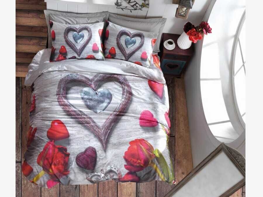 Cotton Box 3d Duvet Cover Set Bella Gray Double