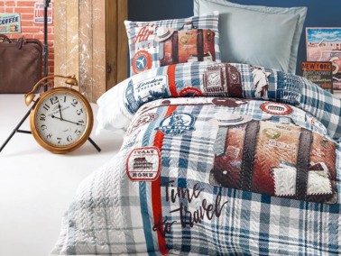 Cotton Box - طقم تلبيسه لحاف مبطن مفرد - بترولي Cotton Box Air Travel Cotton Box - طقم تلبيسه لحاف مبطن مفرد - بترولي Cotton Box Air Travel