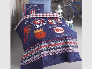 Cotton Box - طقم تلبيسه لحاف مبطن مفرد - كحلي Cotton Box Basketball Cotton Box - طقم تلبيسه لحاف مبطن مفرد - كحلي Cotton Box Basketball