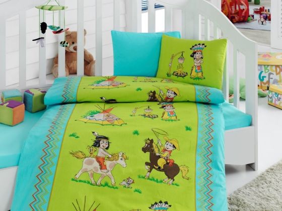 Cotton Box Baby Duvet Cover Set Apaci Yesil