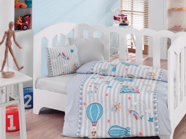 Cotton Box - Cotton Box Baby Duvet Cover Set Traveler Blue Cotton Box - Cotton Box Baby Duvet Cover Set Traveler Blue