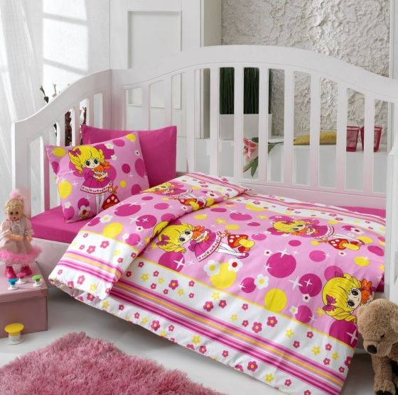 Cotton Box Baby Duvet Cover Set Wonderland Pink