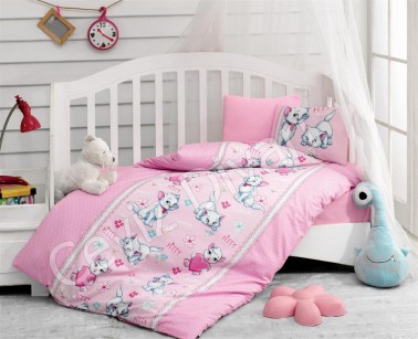 Cotton Box - Cotton Box Baby Duvet Cover Set Meow Pink Cotton Box - Cotton Box Baby Duvet Cover Set Meow Pink
