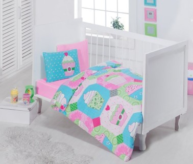 Cotton Box - Cotton Box Baby Duvet Cover Set Cake Pink Cotton Box - Cotton Box Baby Duvet Cover Set Cake Pink