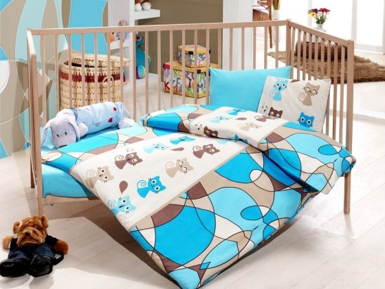 Cotton Box Baby Duvet Cover Set Pisi Blue