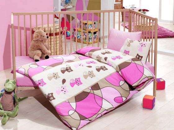 Cotton Box Baby Duvet Cover Set Pisi Pink