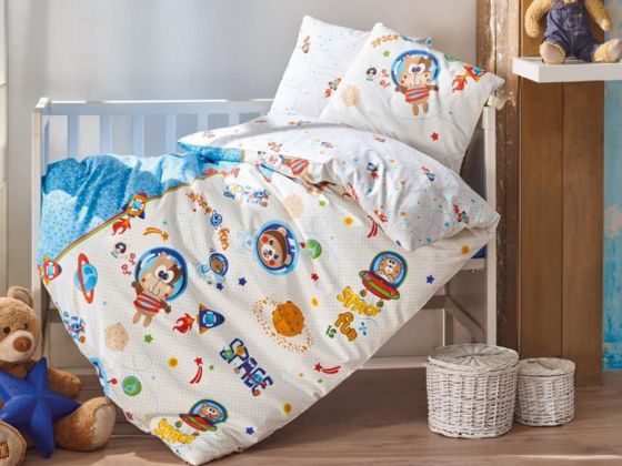 Cotton Box Baby Duvet Cover Set Space Game Blue