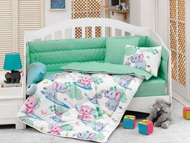 Cotton Box - Cotton Box Bebek Uyku Setı Elephant Mint