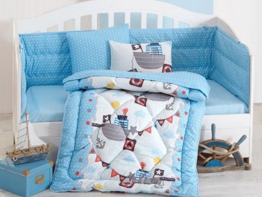 Cotton Box - Cotton Box Bebek Uyku Setı Gemici Mavi