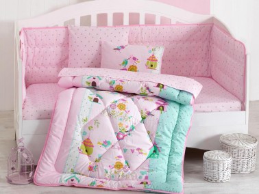 Cotton Box - Cotton Box Bebek Uyku Setı Kuş Bahçesi Lila