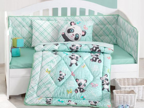 Cotton Box Baby Sleeping Set Panda Mint