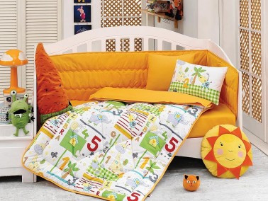 Cotton Box - Cotton Box Bebek Uyku Seti Safari Oranj