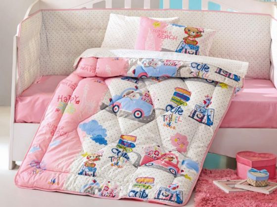 Cotton Box Baby Sleeping Set Cute Travel Pink