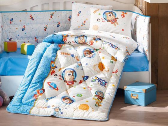 Cotton Box Baby Sleeping Set Cute Space Game Blue