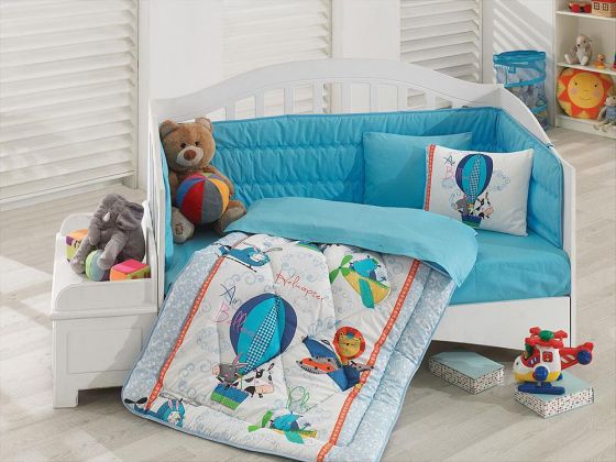 Cotton Box Baby Sleeping Set Flying Friends Blue