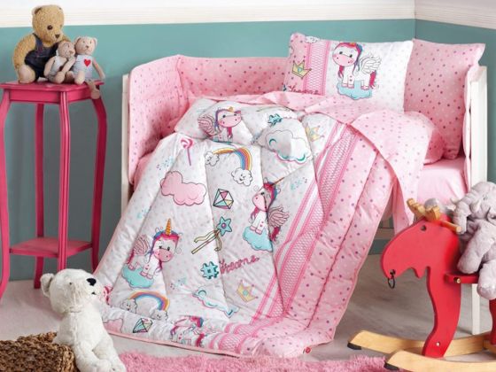 Cotton Box Baby Bedding Set Unicorn Pink