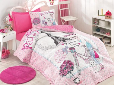 Cotton Box - طقم تلبيسه لحاف مبطن مفرد - زهري Cotton Box Best Friend Cotton Box - طقم تلبيسه لحاف مبطن مفرد - زهري Cotton Box Best Friend