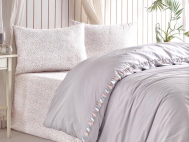 Cotton Box - Cotton Box Candy Tek Kişilik Nevresim Takımı Rita Gri Cotton Box - Cotton Box Candy Tek Kişilik Nevresim Takımı Rita Gri