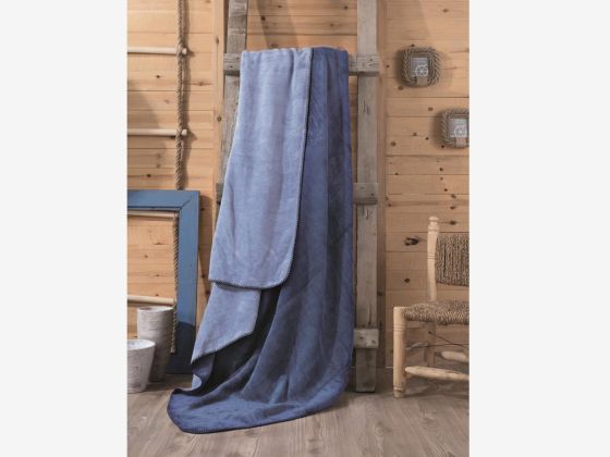 Cotton Box Double Cotton Blanket Blue Blue